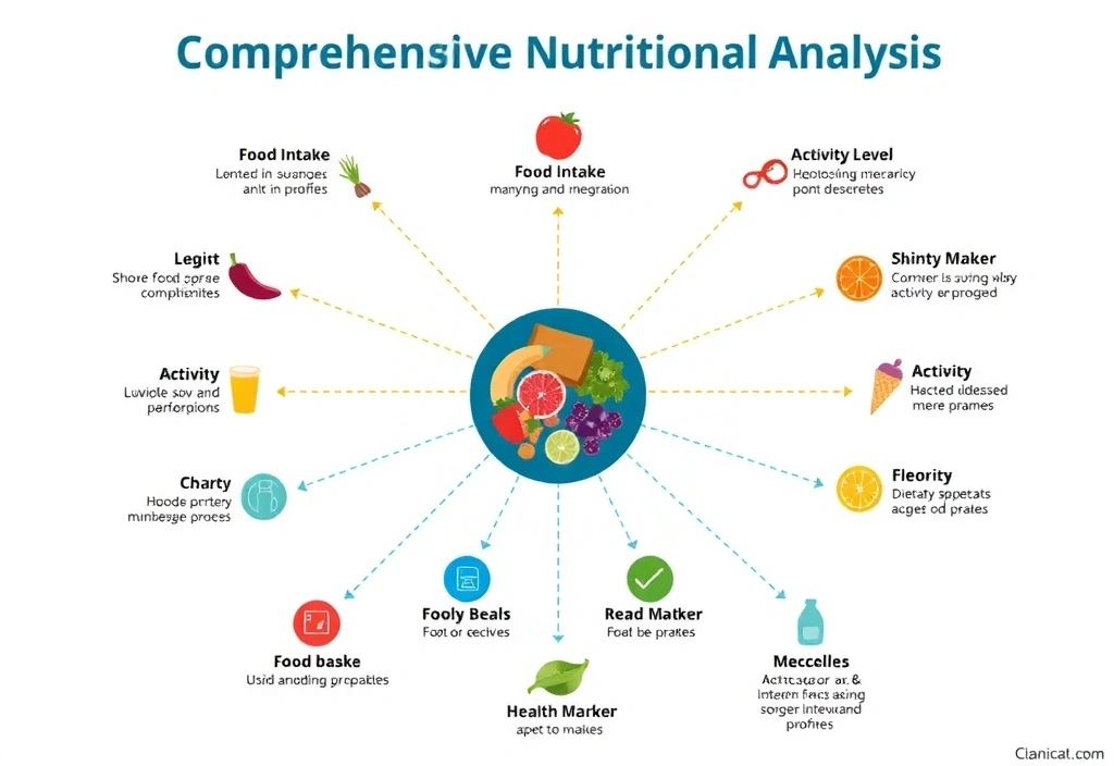 Diagramm einer umfassenden Ernährungsanalyse